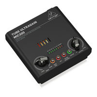 Behringer TUBE ULTRAGAIN MIC300 Mode D'emploi