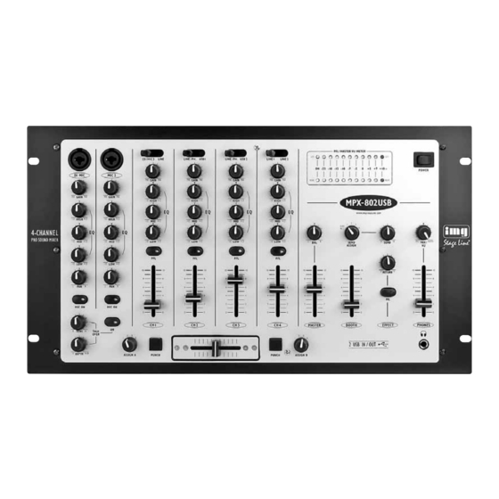 IMG STAGELINE MPX-802USB Mode D'emploi