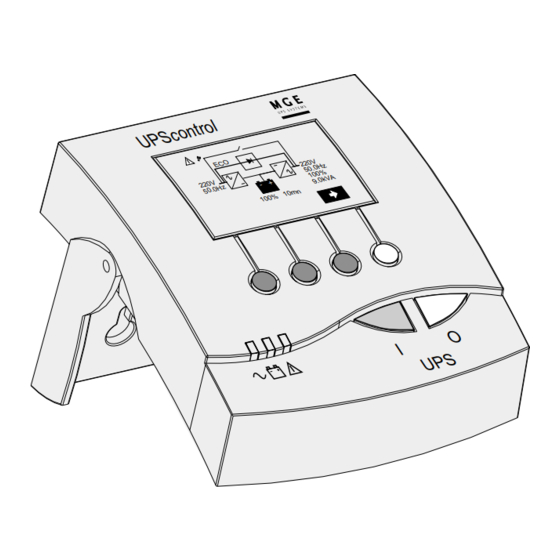 MGE UPS Systems UPScontrol Manuels