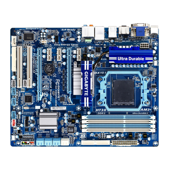 Gigabyte GA-890GPA-UD3H Manuel D'utilisation