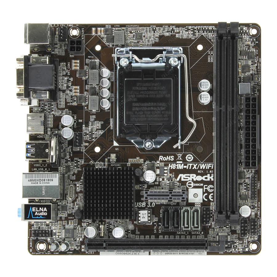 ASROCK H81M-ITX/WiFi Mode D'emploi