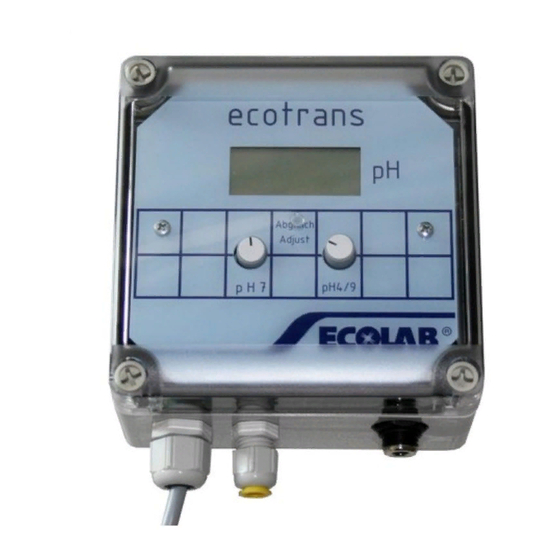 Ecolab ECOTRANS Notice Technique