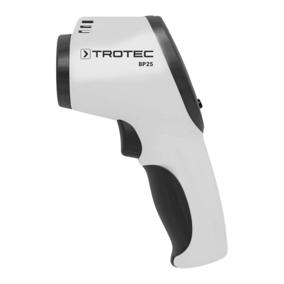 Trotec BP25 Manuel D'utilisation