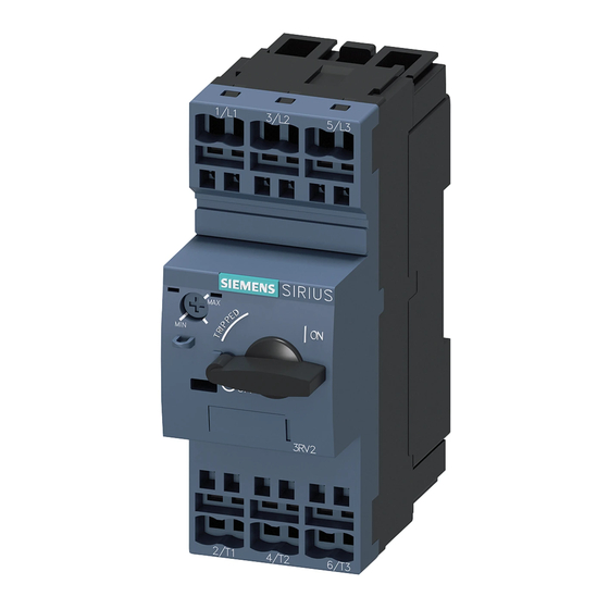 Siemens SIRIUS 3RV2 Manuel