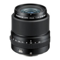 FujiFilm GF45mmF2.8 R WR Manuel Du Propriétaire