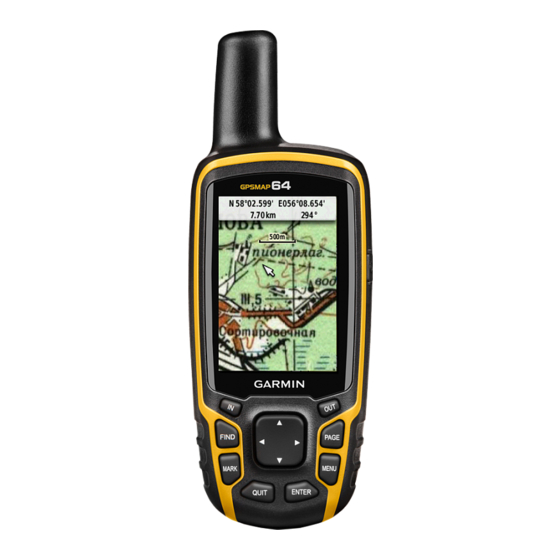 Garmin GPSMAP 64 Série Manuel D'utilisation