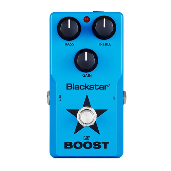 Blackstar Amplification LT-BOOST Manuel De L'utilisateur