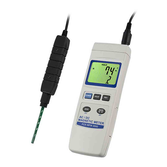 PCE Instruments PCE-MFM 3000 Manuel D'utilisation