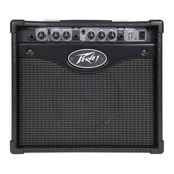 Peavey Rage 158 Mode D'emploi