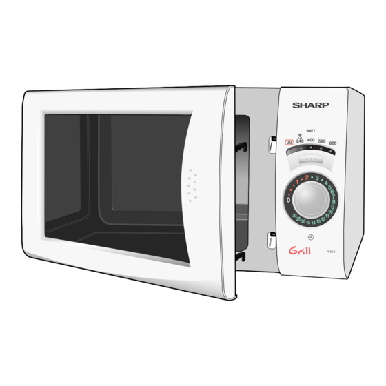 Sharp R-612 Mode D'emploi Avec Livre De Recettes