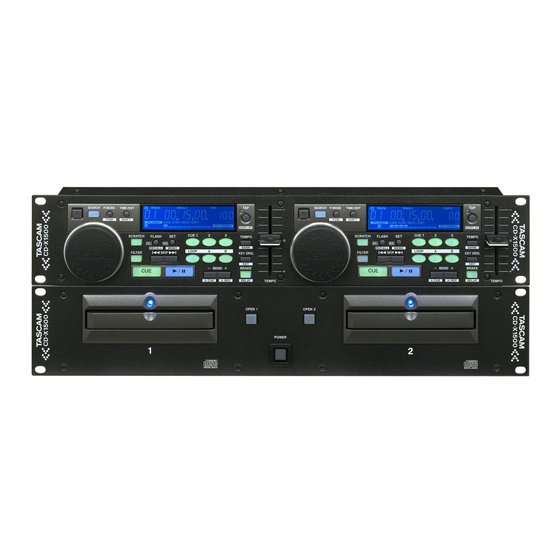 Tascam CD-X1500 Mode D'emploi