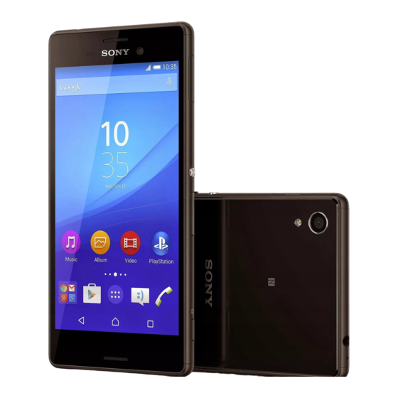 Sony Xperia M4 Aqua Guide De L'utilisateur