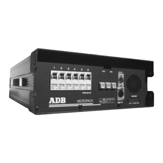 ADB MICROPACK Manuel D'utilisation