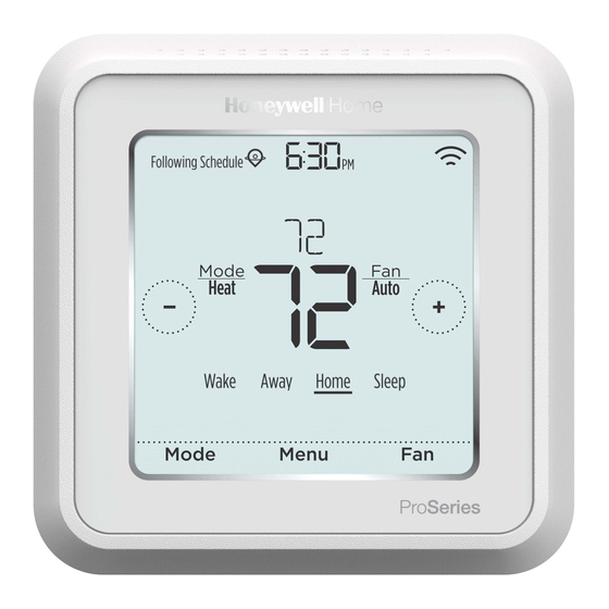 Honeywell Home T6 Serie Guide D'installation