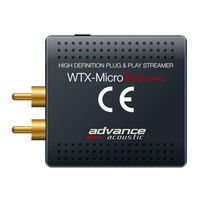 Advance acoustic WTX MicroStream Mode D'emploi