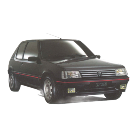 PEUGEOT 205 1983 Mode D'emploi