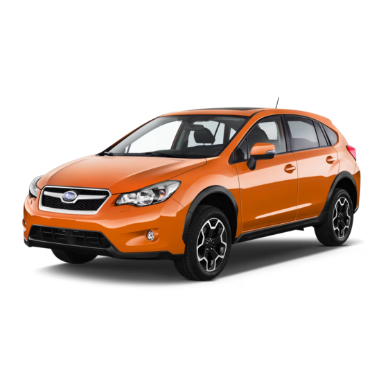 Subaru XV CROSSTREK HYBRIDE 2014 Guide De Référence Rapide