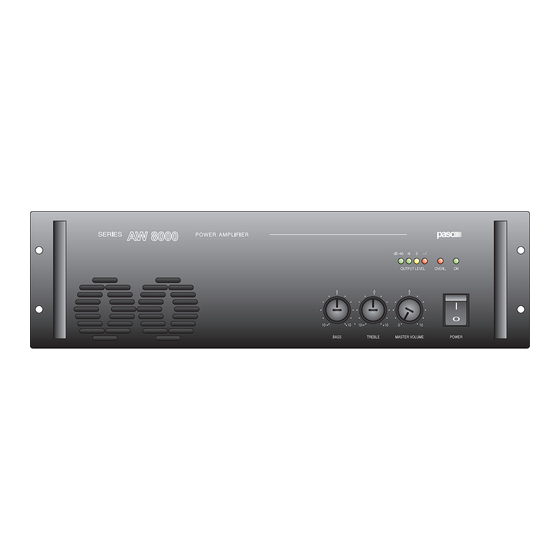 Paso AW8000 Serie Manuel D'utilisation