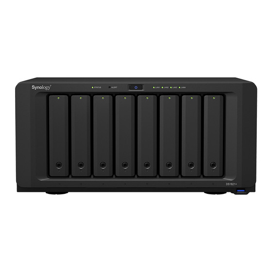 Synology DS1821+ Guide D'installation Matérielle