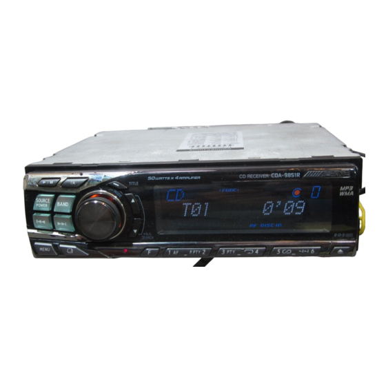 Alpine CDA-9851R Mode D'emploi