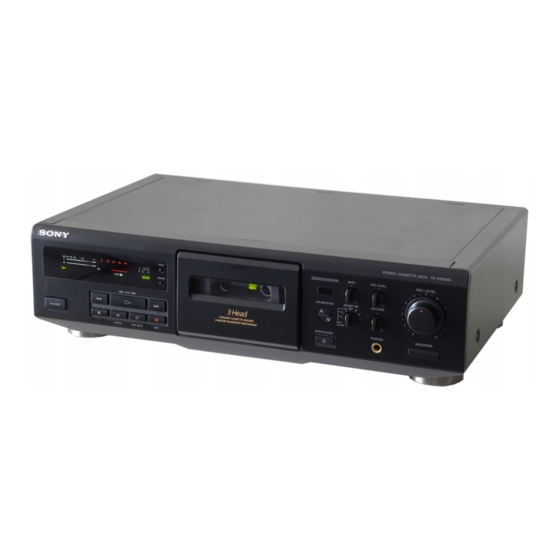 Sony TC-KE600S Mode D'emploi