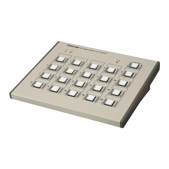 Tascam RC-SS20 Mode D'emploi