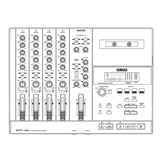 Yamaha MT4X Manuel De L'utilisateur