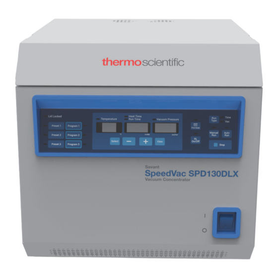 ThermoFisher Scientific SpeedVac SPD130DLX Installation Et Utilisation