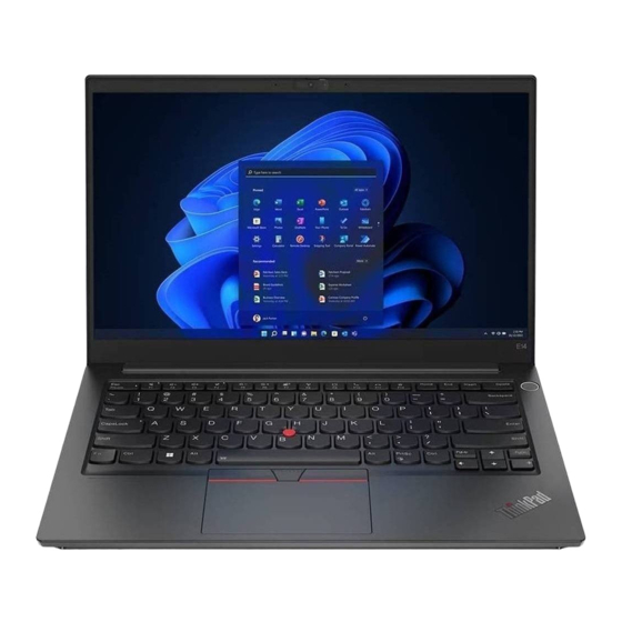 Lenovo ThinkPad E14 Gen 3 Guide D'utilisation