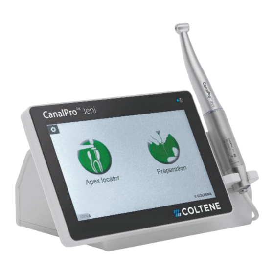 Coltene CanalPro Jeni Mode D'emploi