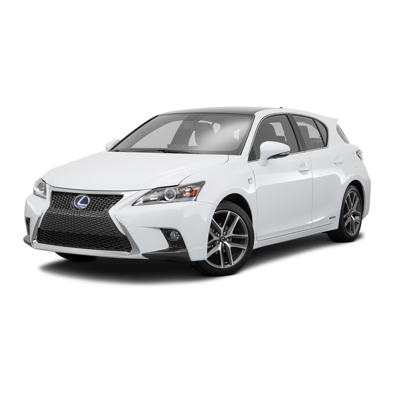 Lexus CT 200h 2016 Manuel Du Propriétaire