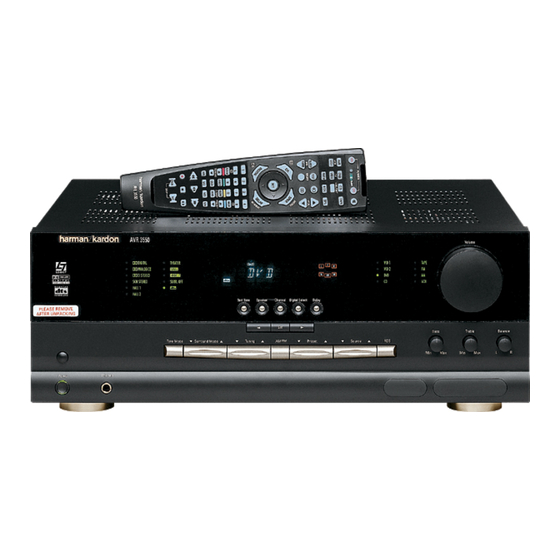 Harman Kardon AVR 3550 Manuel De L'utilisateur