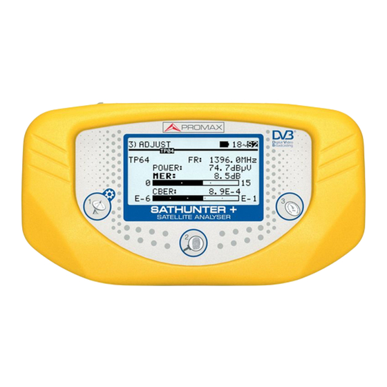 Promax SATHUNTER+ Guide Rapide De Configuration