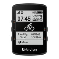 Bryton Rider 460 Manuel D'utilisation