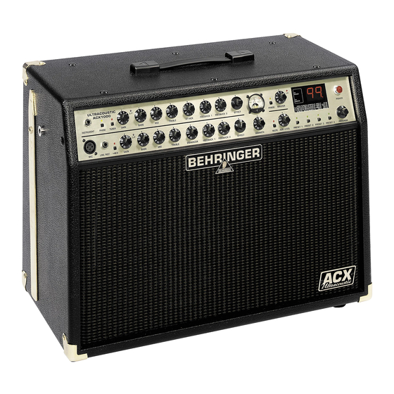 Behringer ULTRACOUSTIC ACX1000 Notice D'utilisation