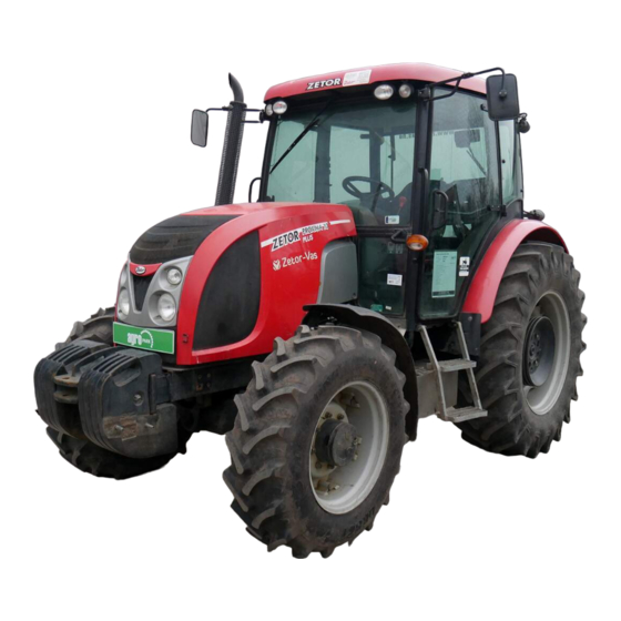 Zetor PROXIMA PLUS 85 2009 Guide D'utilisation Et D'entretien