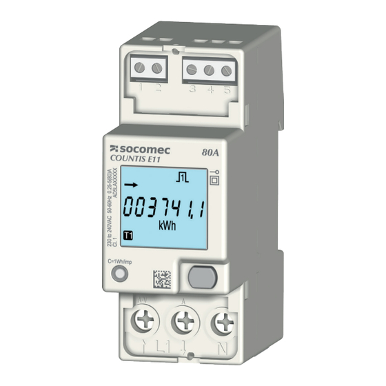 socomec COUNTIS E11 Notice D'utilisation