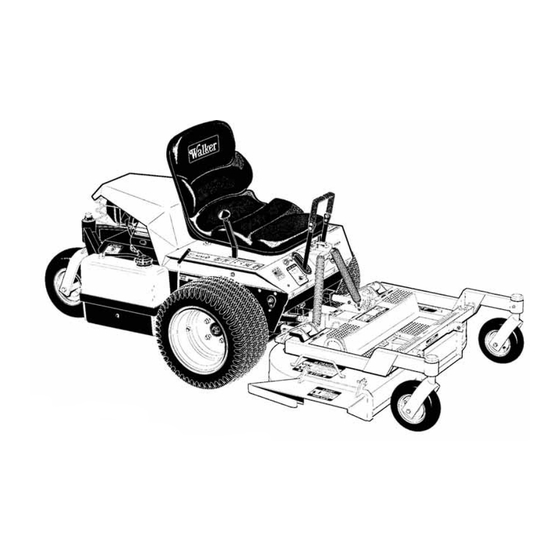 Walker Rider Lawnmowers MB Manuel Utilisateur