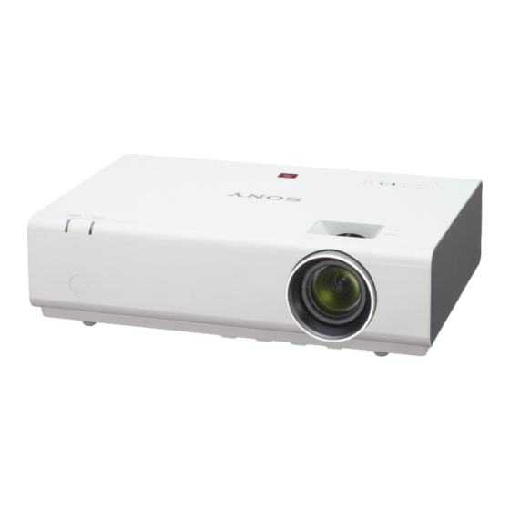 Sony VPL-EW246 Guide De Référence Rapide