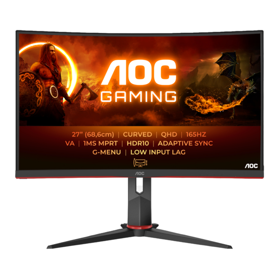 AOC GAMING CQ27G2S/BK Manuels