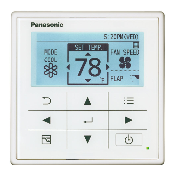 Panasonic CZ-RTC3 Guide De Référence Rapide