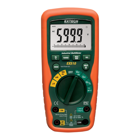 Extech Instruments EX510 Manuel D'utilisation