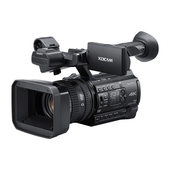 Sony PXW-Z150 Mode D'emploi