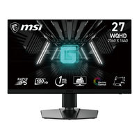 MSI G272QPF E2 Guide D'utilisation