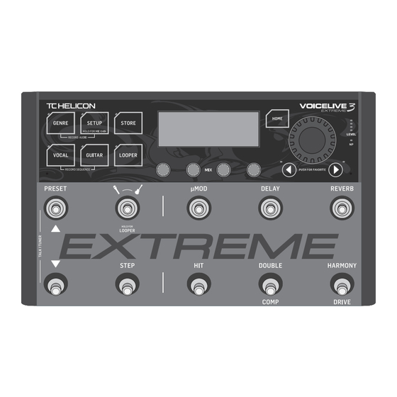 TC-Helicon Voicelive 3 Extreme Guide De Démarrage Rapide