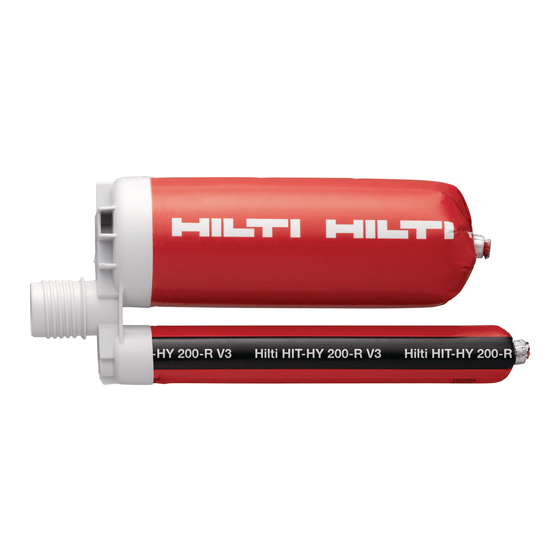 Hilti HIT-HY 200-R V3 Mode D'emploi