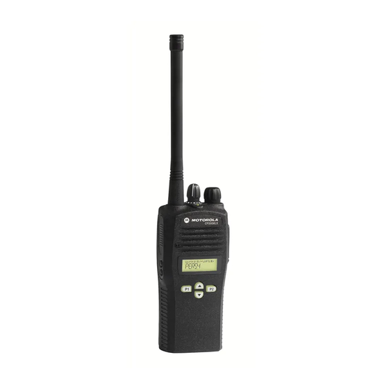 Motorola CP200XLS Manuel De L'utilisateur