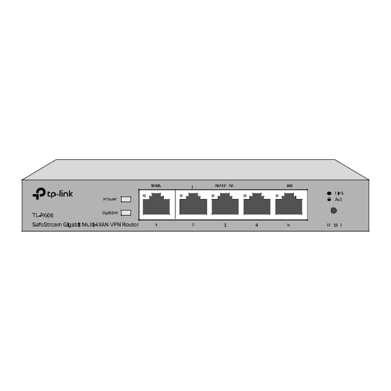 TP-Link TL-R605 Guide D'installation