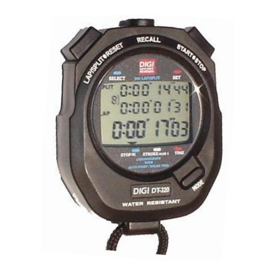 Digi Sport Instruments DIGISTROKE DT320 Mode D'emploi