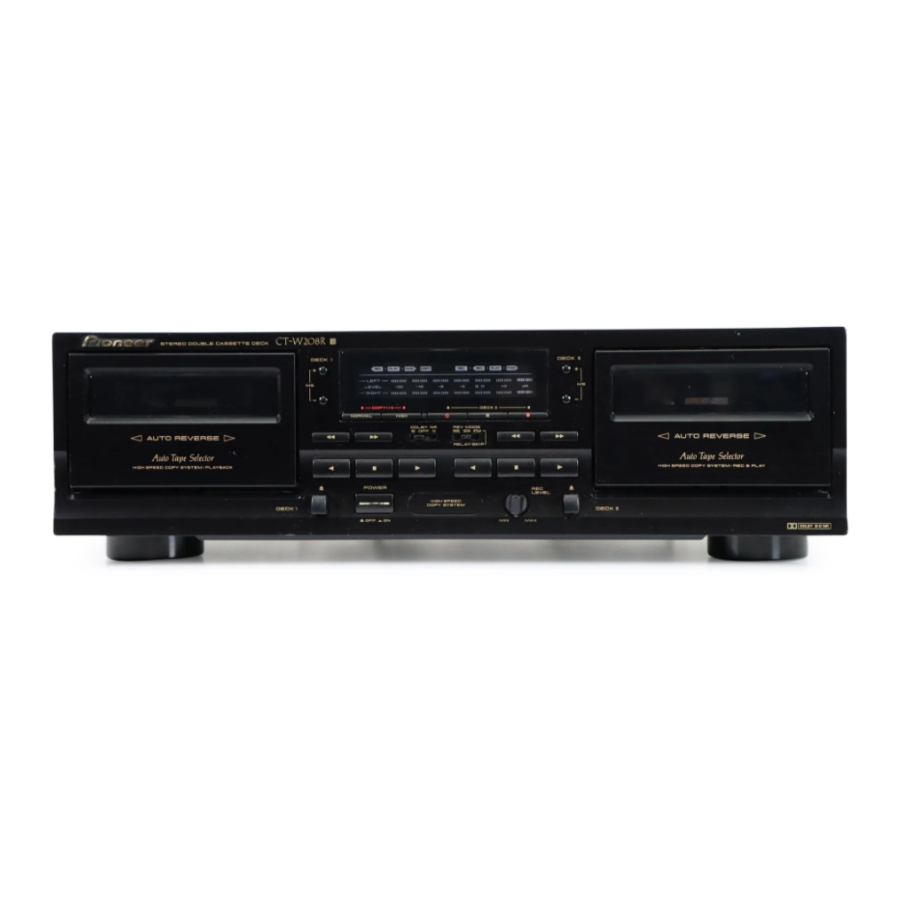 Pioneer CT-W208R Mode D'emploi